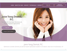 Tablet Screenshot of janeyangdentalpc.com